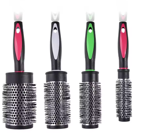 4-in-1 Nano Ceramic Ion Round Brush Set – Fast Dry, Smooth Shine, Salon Curls
