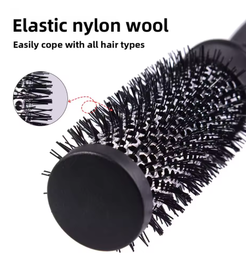4-in-1 Nano Ceramic Ion Round Brush Set – Fast Dry, Smooth Shine, Salon Curls
