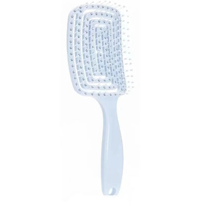 Elastic Massage Hair Brush – Hollow Vented Detangling Comb for Fast Blow Drying